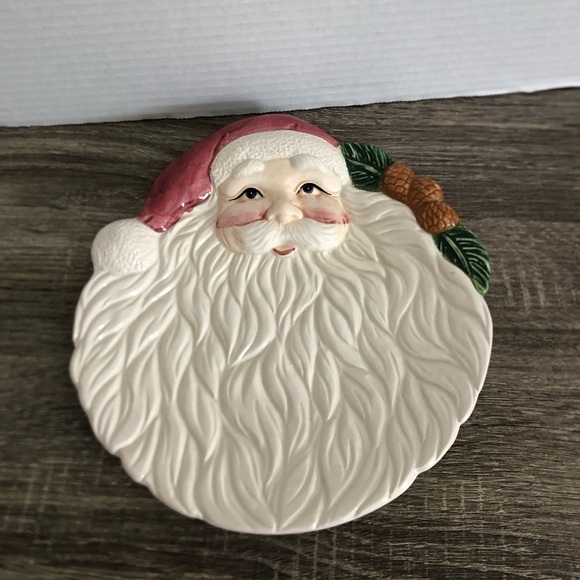 Vtg Ceramic Santa Plate - Picture 13 of 13